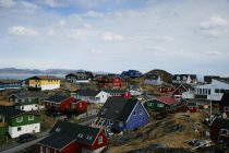 Edifícios coloridos em Nuuk — Fotografia de Stock