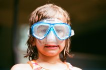 Girl wearing goggles — Stock Photo
