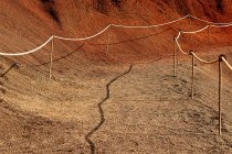 Pattern of sandy path with rope lines — Stock Photo