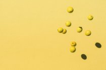 Abstract shot of lemons flying — Stock Photo