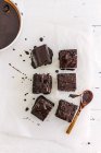 Close-up of Chocolate lamingtons — Stock Photo