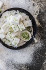 Piatto di marshmallow di calce — Foto stock