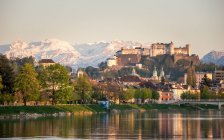 Hohensalsburg Castle and old town — Stock Photo