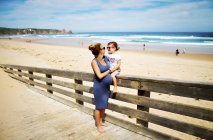 Pregnant woman with daughter — Stock Photo