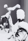 Bicicletta coperta di neve — Foto stock