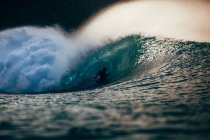 Man bodyboarding in Caribbean — Stock Photo