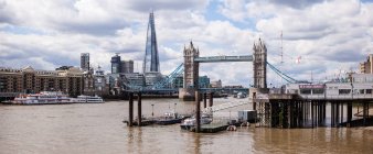 View of Shard, Tower Bridge and river Thames — Stock Photo
