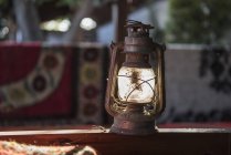 Old lantern on wall — Stock Photo