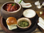 Traditional borscht soup — Stock Photo