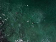 Вид зверху Серфери в морі — стокове фото