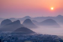 Mist over Luoping, China — Stock Photo