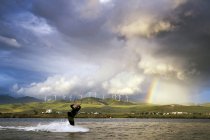 Hombre Kite surf - foto de stock