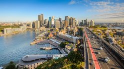 Живописный вид на центр города, Сидней, Австралия — стоковое фото