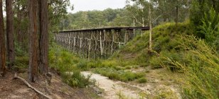 Vista panorâmica da antiga ponte ferroviária, Nowa, Victoria, Austrália — Fotografia de Stock