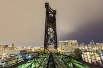 Vista panorâmica da Ponte Chinatown, Chicago, Condado de Cook, Illinois, EUA — Fotografia de Stock