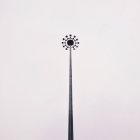 Low angle view of street light against white background — Stock Photo