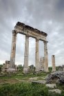 Ruins of ancient roman colonnade, Hama, Syria — Stock Photo
