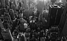 Пташиного польоту міський пейзаж, США, Нью-Йорк штату Нью-Йорк, Манхеттен — стокове фото