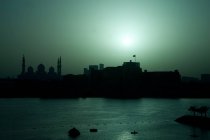 Vue panoramique de la célèbre mosquée Cheikh Zayed, Al Hosn, Abu Dhab, Émirats arabes unis — Photo de stock