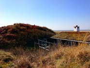 Vue panoramique sur le chalet d'été traditionnel, Danemark — Photo de stock