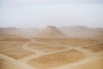 Vista panoramica del paesaggio desertico, Tozeur, Tunisia — Foto stock