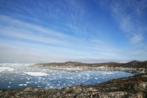 Malerischer Blick auf Eisberge in der Discobucht, ilulissat, Grönland — Stockfoto