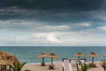 Scenic view of beach before a storm — Stock Photo