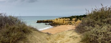Vue panoramique sur la belle plage, Albufeira, Faro, Portugal — Photo de stock