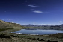 Vista panorámica del lago salado TsoKar, Jammu y Cachemira, India - foto de stock