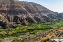 Vista panorâmica da paisagem de Mountain Valley, Camina, El Tamarugal, Chile — Fotografia de Stock