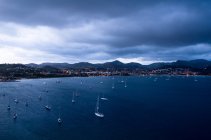 Vista panoramica di Rodney Bay all'alba da Pigeon Island, Gros Islet, St Lucia — Foto stock