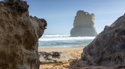 Fascinating view of rock formations in sea, Princetown, Victoria, Australia — Stock Photo
