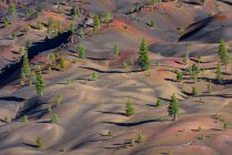 Vue panoramique sur les lits de lave, parc national de Lassen, Californie, Amérique, USA — Photo de stock