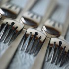 Close-up view of forks, selective focus — Stock Photo