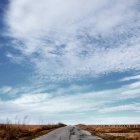 Scenic view of empty rural damaged road at Romania — Stock Photo