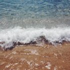 Vista panorámica del mar y la playa, primer plano - foto de stock
