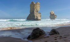 Fascinante vista panorâmica da formação rochosa no mar, Princetown, Victoria, Austrália — Fotografia de Stock