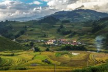 Terrazze di riso in montagna, Yenbai, Vietnam — Foto stock