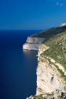 Мальовничим видом Мальтійська узбережжя, Дінглі скелями, Мальта — стокове фото