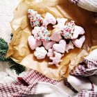 Homemade colorful gingerbread over cooking paper — Stock Photo
