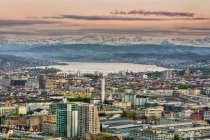 Vista panorâmica de zurique skyline, Suíça — Fotografia de Stock
