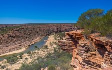 Ragazza in vista, Murchison Gorge, Kalbarri National Park, Australia Occidentale, Australia — Foto stock