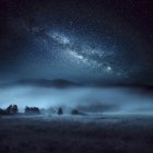 Astrofotografia, veduta della Via Lattea in Scozia — Foto stock