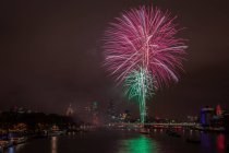Scenic view of firework display, London, England, UK — Stock Photo