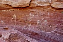 Gros plan sur les pétroglyphes, Mystery Valley, Arizona, Amérique, USA — Photo de stock