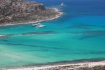 Elevated view of lagoon Crete, Balos, Greece — Stock Photo