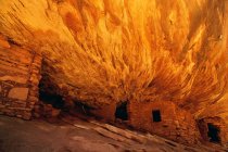 Vista panorâmica da famosa casa em chamas em Mule Canyon, Utah, EUA — Fotografia de Stock