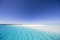 Vista panorámica de la playa tropical, Islas Cook, Pacífico Sur - foto de stock
