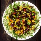 Mexican style kidney bean salad with avocado and orange — Stock Photo