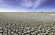 Plaine stérile avec sol desséché, Victoria, Australie — Photo de stock